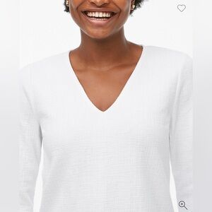 J Crew Factory Textured Top in White